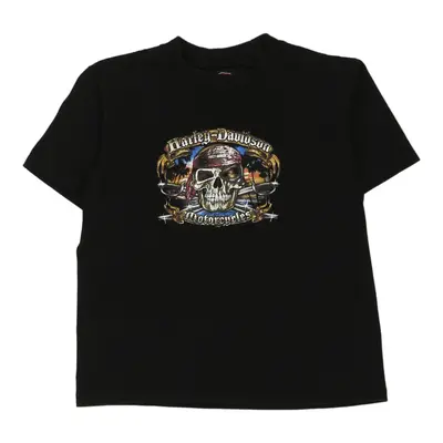 Age 8 Harley Davidson T-Shirt - Medium Black Cotton