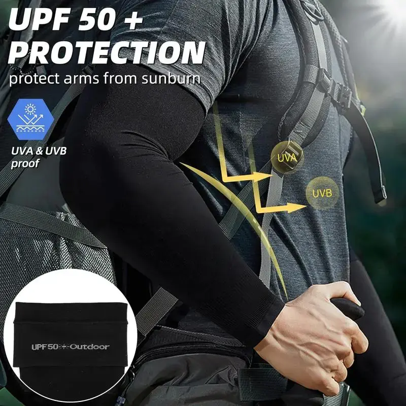 UV Sun Protection Arm Sleeves, UPF 50 Sports Cooling Arm Compression Sleeves for Men Women Teenager