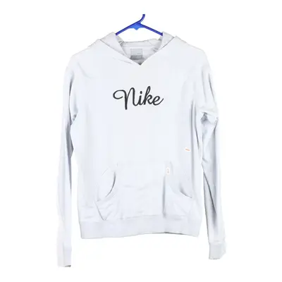 Nike Hoodie - Medium Blue Cotton Blend