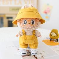 Clothes for Labubu Accessories, Stylish Kawaii Overalls Outfit Set 2 Pieces Bib Pants Suitable for 15cm 17cm La bubu Doll, Cu...