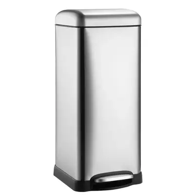 Garvee 8 Gallon Step Trash Can, Square Fingerprint-Proof Garage Can with Soft-Close Lid for Kitchen Bathroom Bedroom Living R...