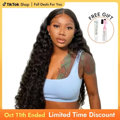 Wiggins Hair Loose Deep Wave 13x4 Pre Cut Lace Ready Go Glueless Wigs 7x4 Pre Bleached Human Hair Beginners Friendly Glueless...