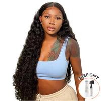 Wiggins Hair Loose Deep Wave 13x4 Pre Cut Lace Ready Go Glueless Wigs 7x4 Pre Bleached Human Hair Beginners Friendly Glueless...