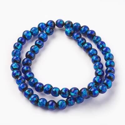 Handmade Silver Foil Glass Lampwork Beads