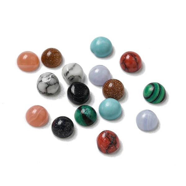Synthetic Mixed Gemstone Cabochons