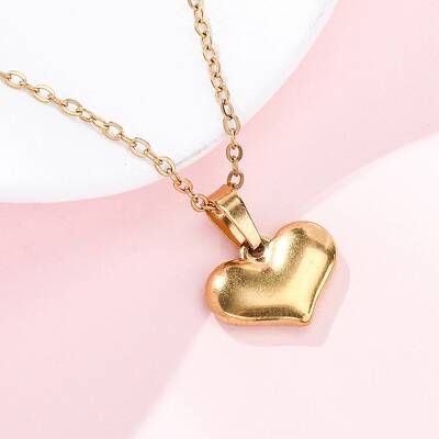 Heart 304 Stainless Steel Pendant Necklaces
