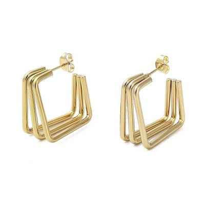 PVD Vacuum Plating 202 Stainless Steel Stud Earrings