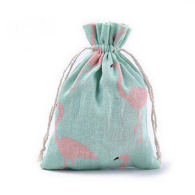 Polycotton(Polyester Cotton) Packing Pouches Drawstring Bags
