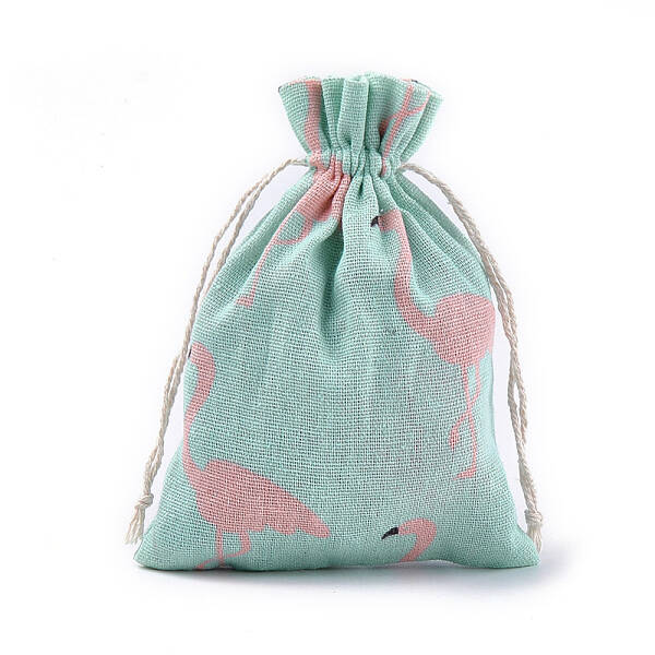 Polycotton(Polyester Cotton) Packing Pouches Drawstring Bags