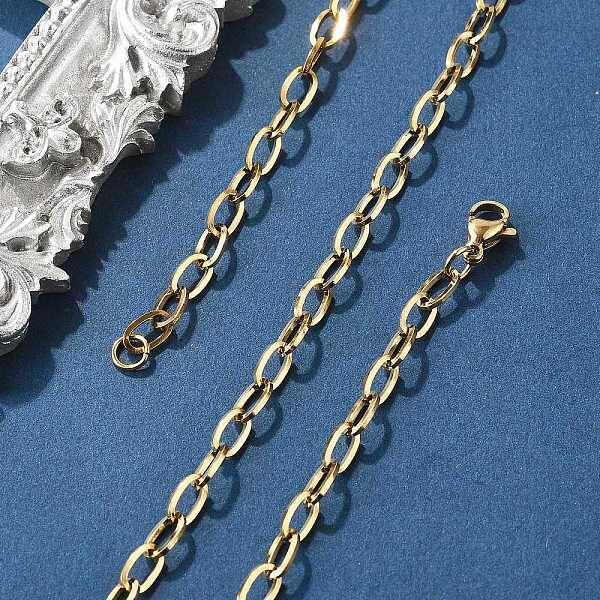 304 Stainless Steel Cable Chain Necklace Making