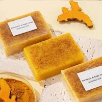 Lemon Turmeric Kojic Soap Fragrance, Turmeric Spots Soap Bar, Honey Glow Lemon Turmeric Soap for Face and Body for All Skin T...