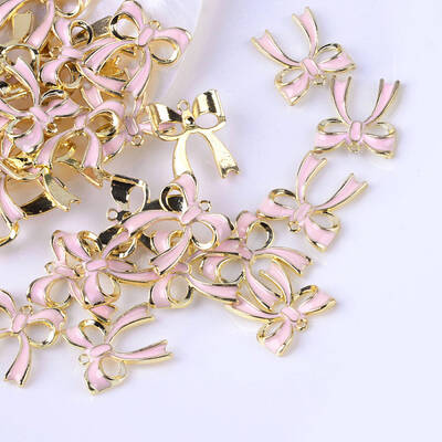 Bowknot Alloy Enamel Pendants