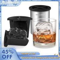 WIBIMEN Perfect Ice Gift – Funny Face Clear Ice Mold for Whiskey & Party Enthusiasts Silicone Steel