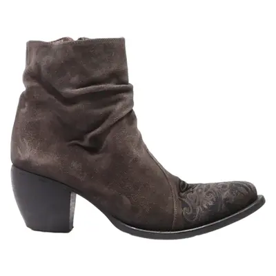 MURATTI Cowboy Boots Brown Suede Womens UK 5