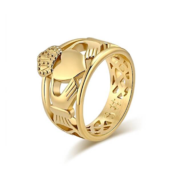 Stainless Steel Hollow Finger Rings for Men Women