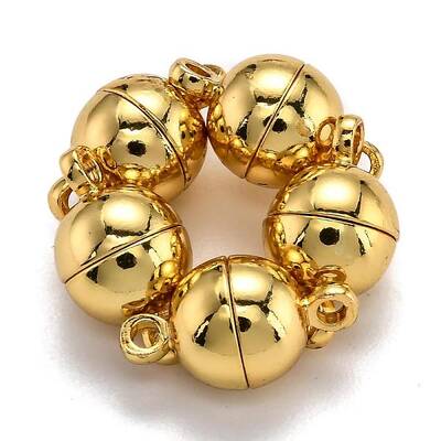 Rack Plating Brass Magnetic Clasps with Loops