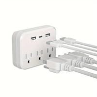 USB Outlet Extender Surge Protector - Multi Plug Outlet with Rotating Plug,Power Strip with 3 AC Spaced Outlet Splitter and 3...