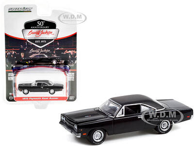 1970 Plymouth Road Runner Gloss Black with Black Vinyl Top and Matt Black Hood Stripes (Lot 970.1) Barrett Jackson \