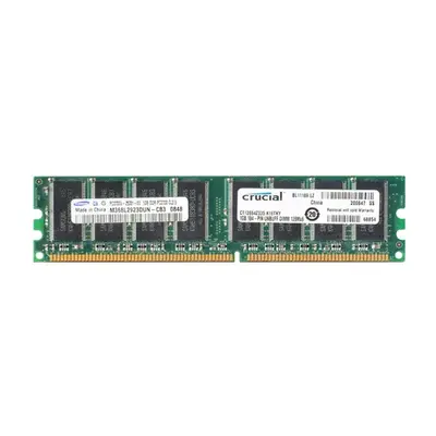 Crucial CT12864Z335.K16TKY | 1GB DDR-333MHz PC2700 Non-ECC Unbuffered UDIMM CL2.5 2Rx8 2.5V 184-Pin Memory Module