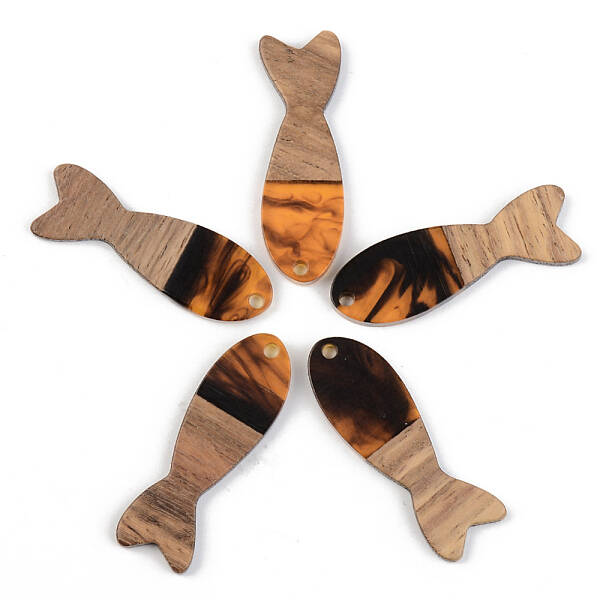 Resin & Walnut Wood Pendants