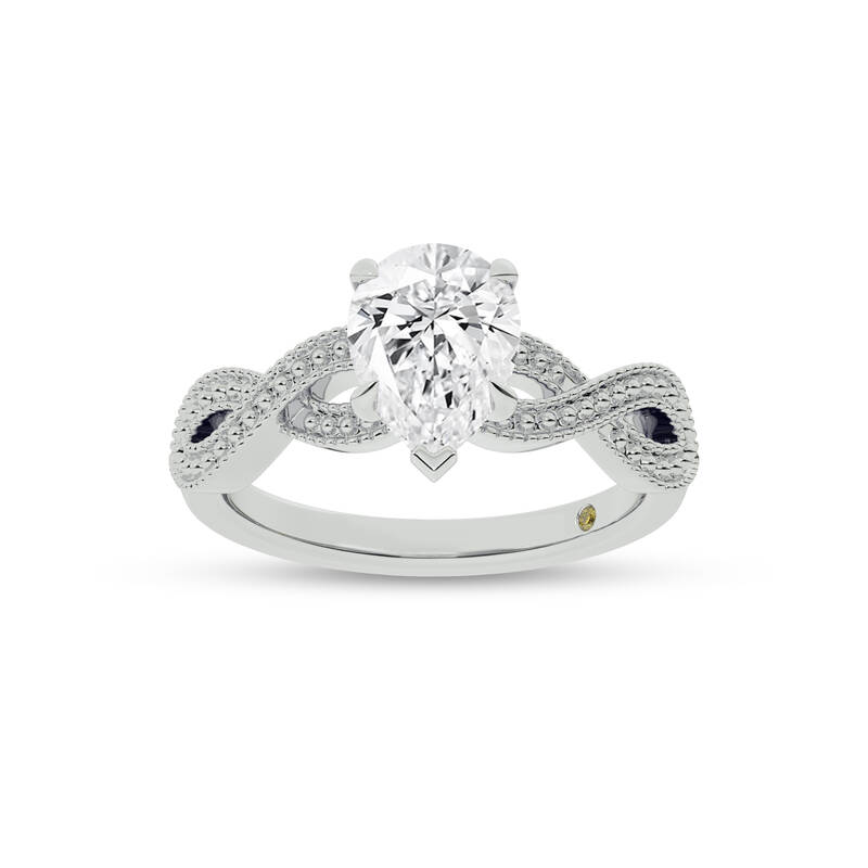 York Infinity Shank Pear Shape Lab Grown Diamond Engagement Ring | 10K White Gold 1 1/2 CT. TW.