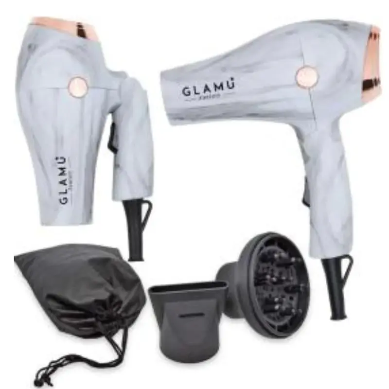 Giubra mini hair dryer white marble pattern