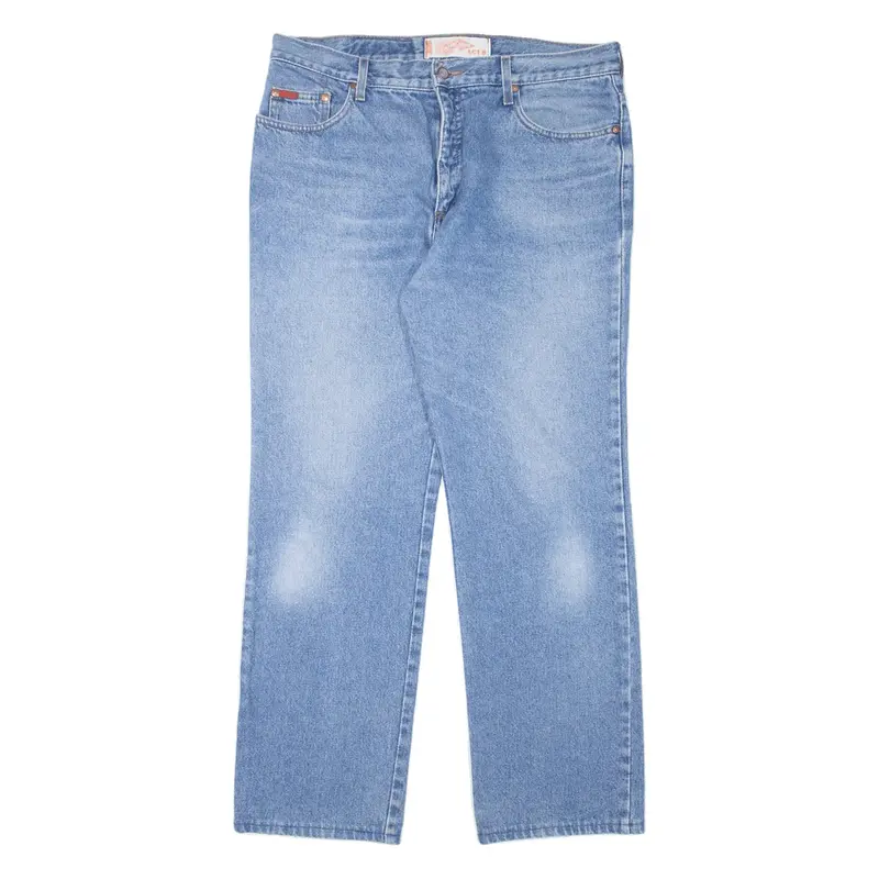 LEE COOPER Womens Jeans Blue Regular Straight Stone Wash W35 L29