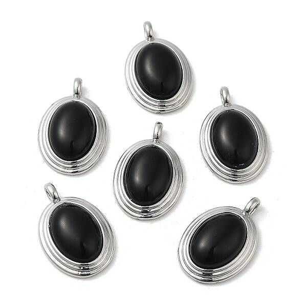 Natural Black Onyx(Dyed & Heated) Pendants