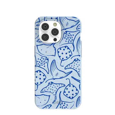 Powder Blue Stingray Fever iPhone 14 Pro Case