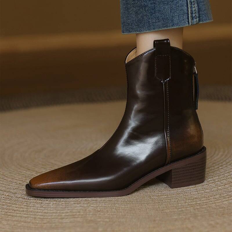 CHIKO Agnesa Pointy Toe Block Heels Ankle Boots