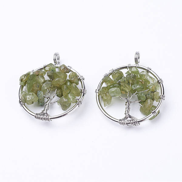 Natural Peridot Pendants