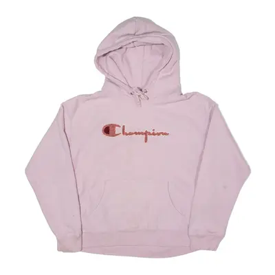 CHAMPION Reverse Weave Hoodie Pink Pullover Womens L