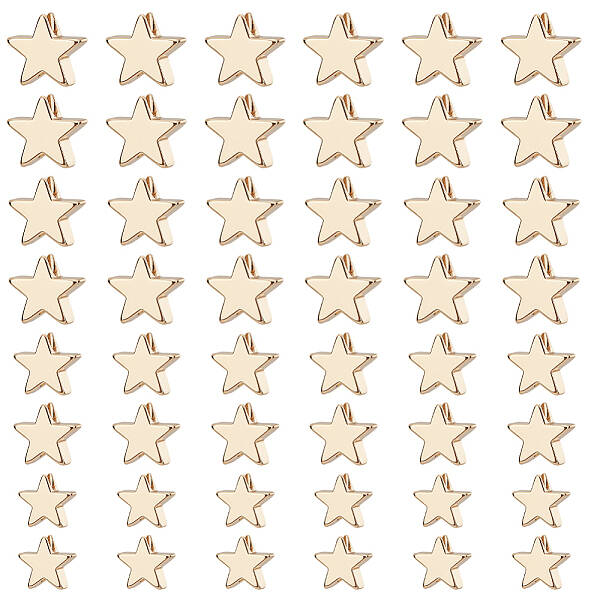 80Pcs 4 Style Brass Beads
