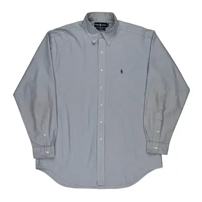 Blake Ralph Lauren Striped Shirt - Large Blue Cotton Blend | Size: large