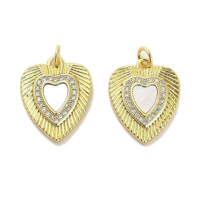 Brass Micro Pave Clear Cubic Zirconia Pendants
