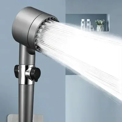 Bathroom Pressurized Shower Head, 1 Count Handheld Shower Head Powerful Pressurization Adjustable 4 Modes for Home Bathtub, S...
