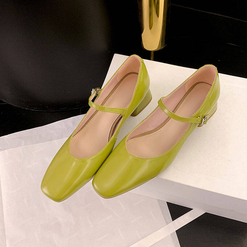 CHIKO Dedra Square Toe Block Heels Mary Jane Shoes