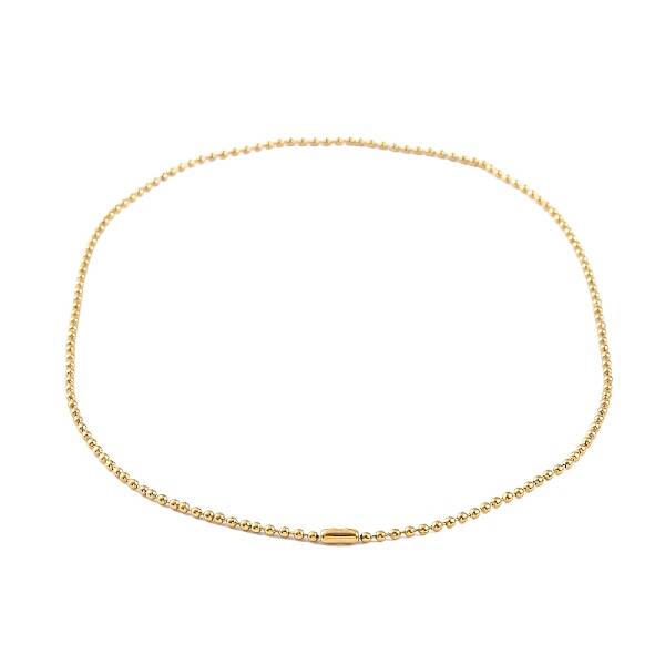 Ion Plating(IP) 304 Stainless Steel Ball Chain Necklaces for Women