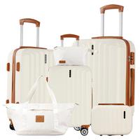 UUH luggage sets (6pcs/4pcs) with TSA Locks - suitcase for travel, Hardshell Luggage TSA Lock Spinner Wheels Hardshell Lightw...