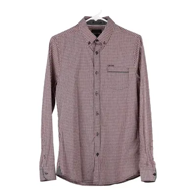 Guess Checked Shirt - Small Purple Cotton