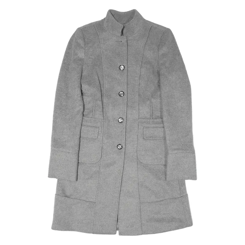 ZARA Overcoat Jacket Grey Wool Womens XS