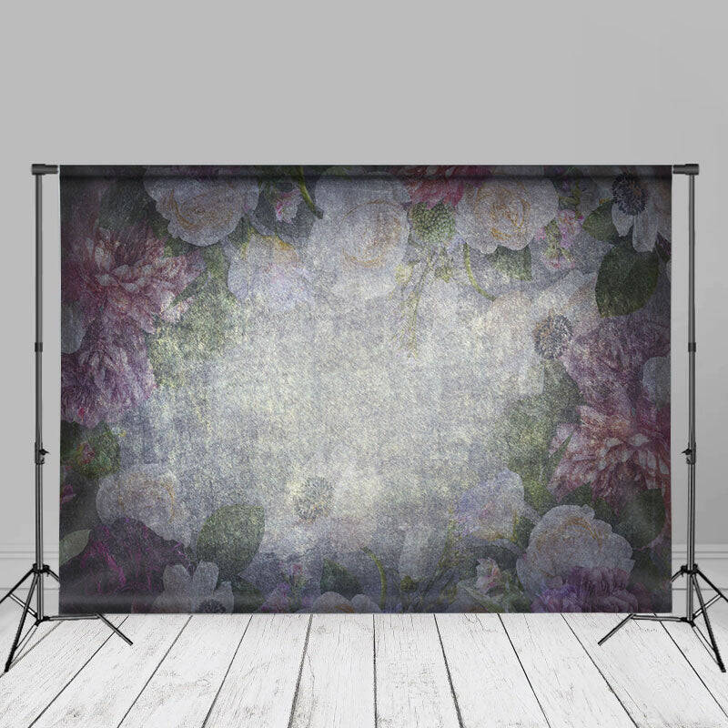 Blurred Purple Floral Fine Art Maternity Backdrop - Aperturee
