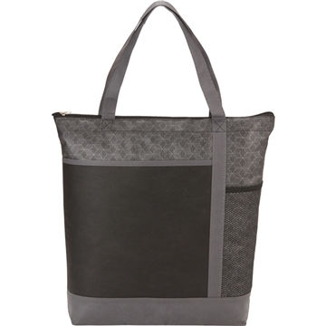 200 Custom Chrome Non-Woven Zipper Convention Tote