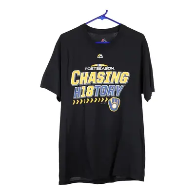 Majestic T-Shirt - Medium Black Cotton