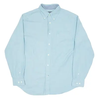 NAUTICA Mens Plain Shirt Blue Long Sleeve L