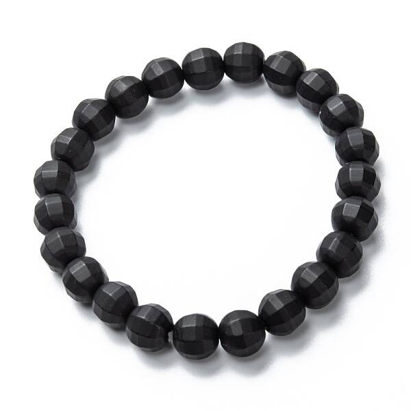 Frosted Glass Beads Stretch Bracelets
