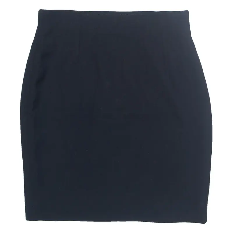 Womens Pencil Skirt Blue Short Wool M