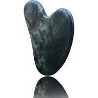 Gua Sha, Premium Gua Sha Facial Tools, Guasha Tool for Face Upgraded, Guasha Natural Jade Stone (Dark Green) Gift Therapy