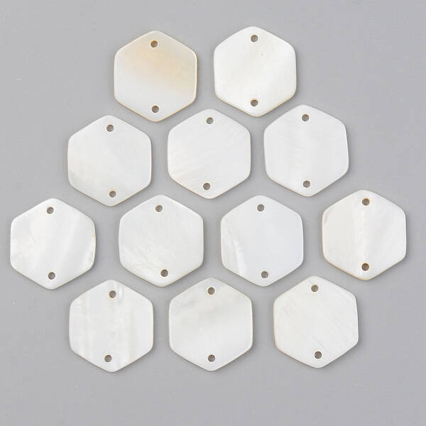 Natural Freshwater Shell Links connectors