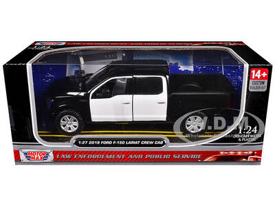 2019 Ford F-150 Lariat Crew Cab Pickup Truck Unmarked Plain Black and White Custom Builder's Kit - Law Enforcement and Publi...